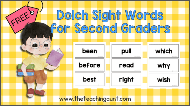 second grade dolch sight words free printable