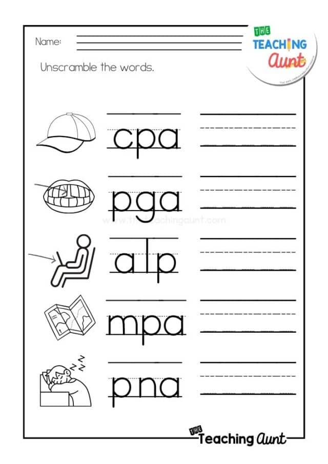 AP Word Family Worksheets - The Teaching Aunt