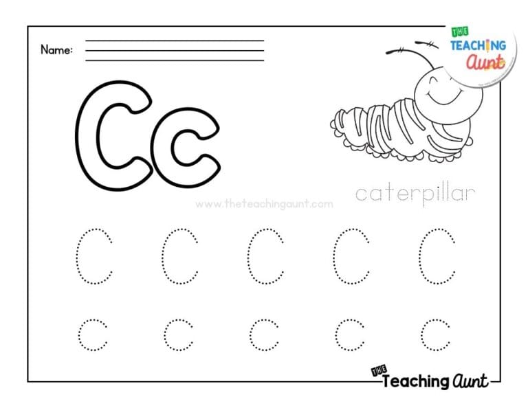 Alphabet Tracing Worksheets - The Teaching Aunt