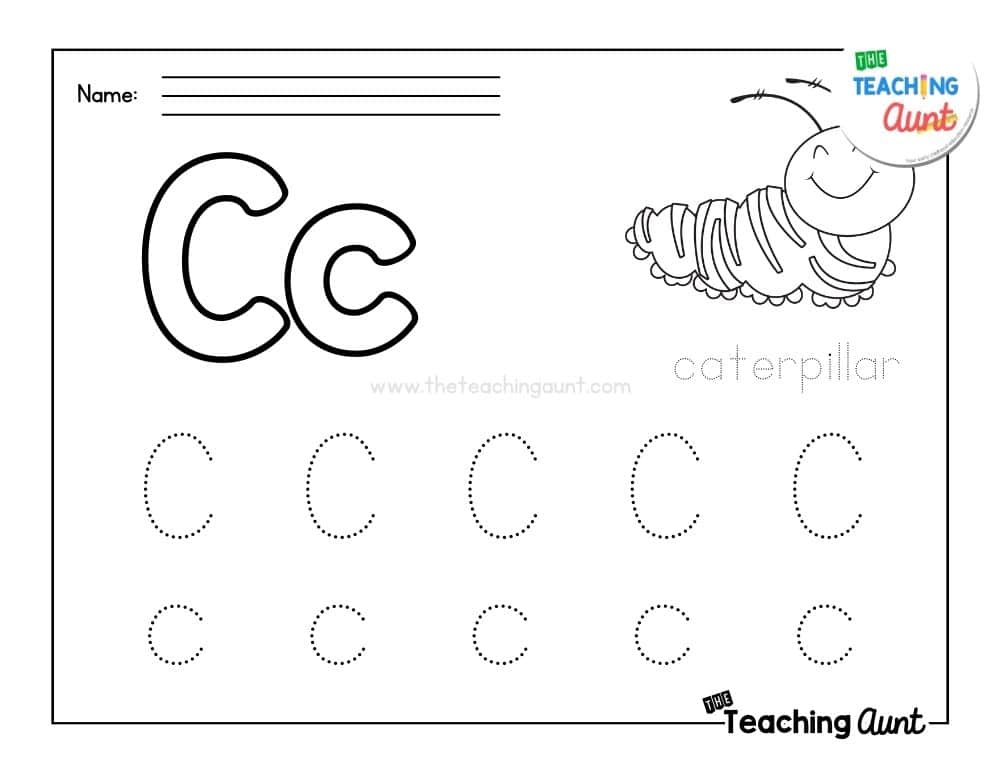 Cc Tracing Worksheet