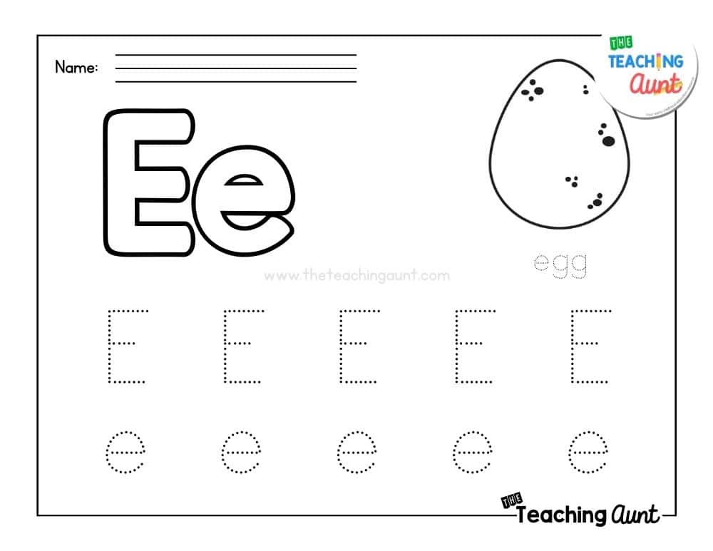 Ee Tracing Worksheet