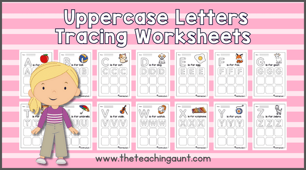 Free Uppercase letters tracing worksheets
