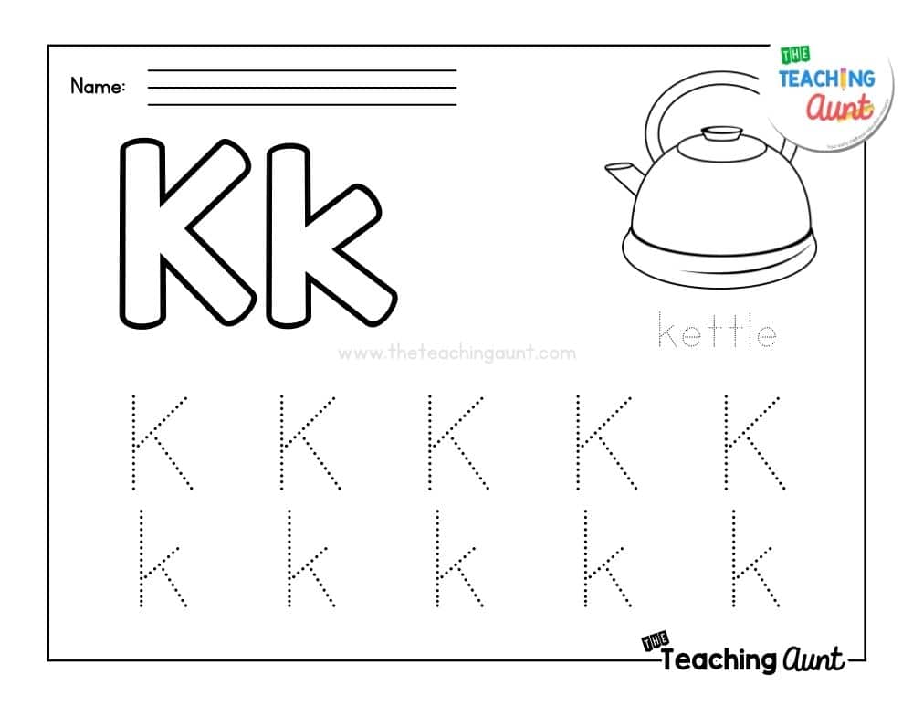 Kk Tracing Worksheet