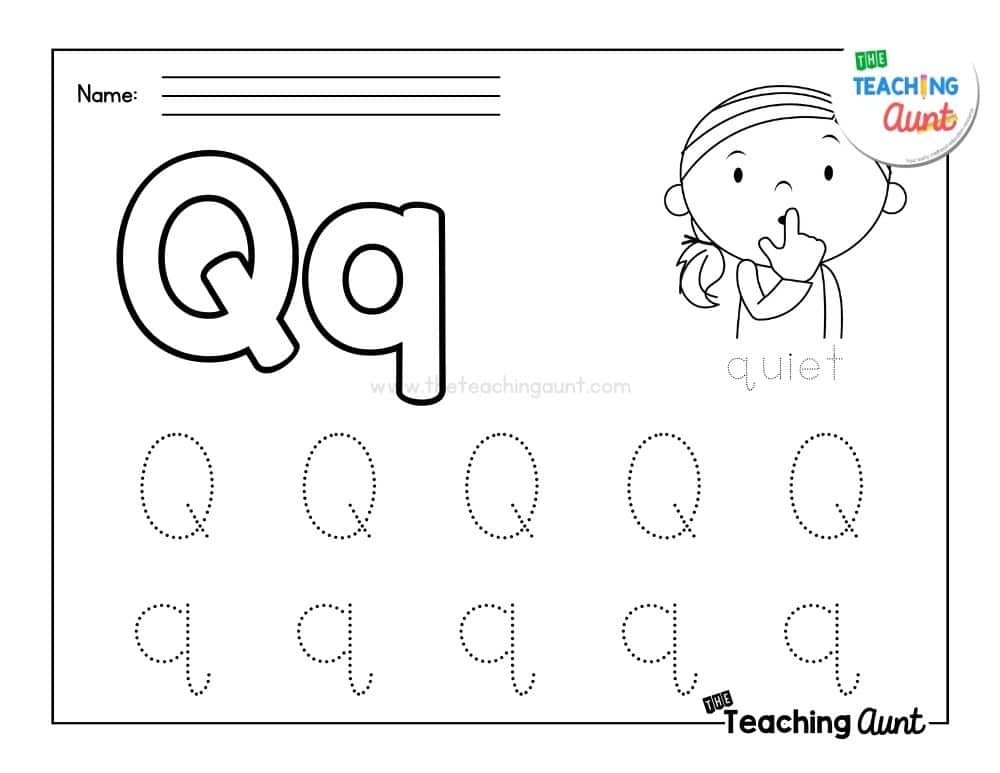 Qq Tracing Worksheet