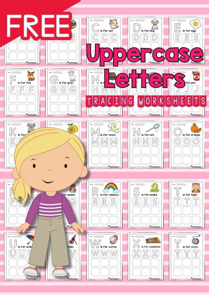 Uppercase letters tracing worksheets pdf