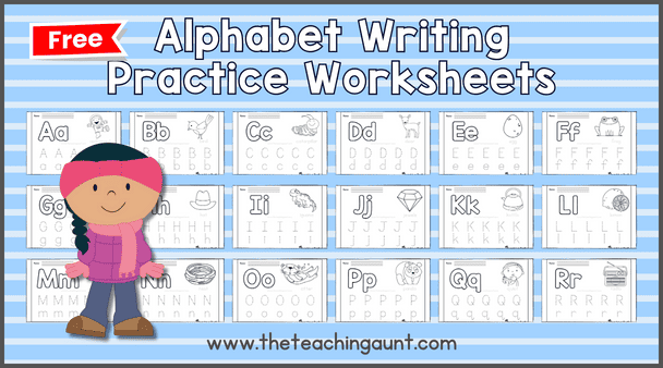 alphabet writing practice worksheets preschol