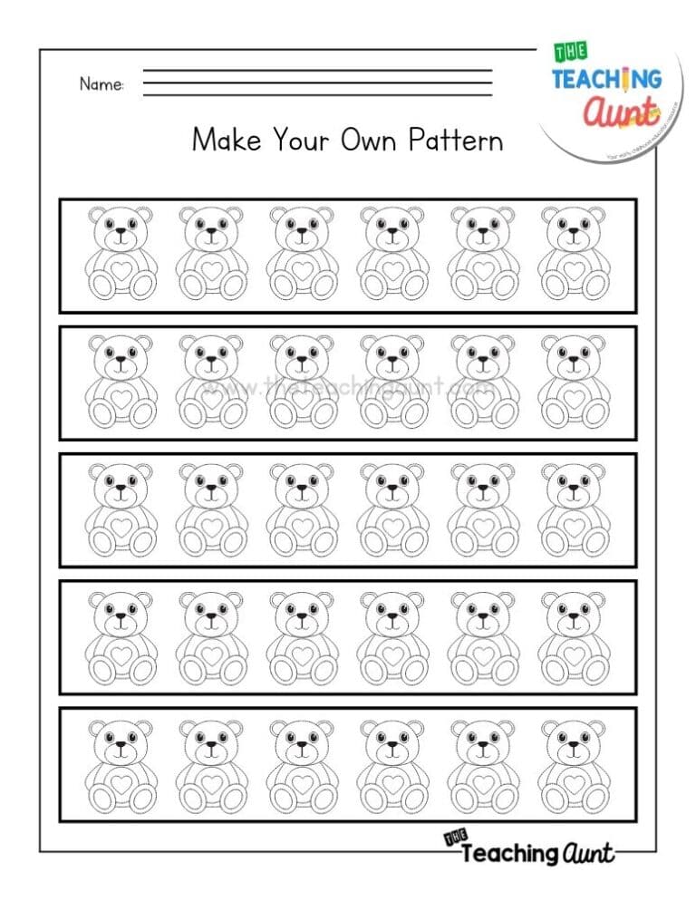 Pattern Worksheets - The Teaching Aunt