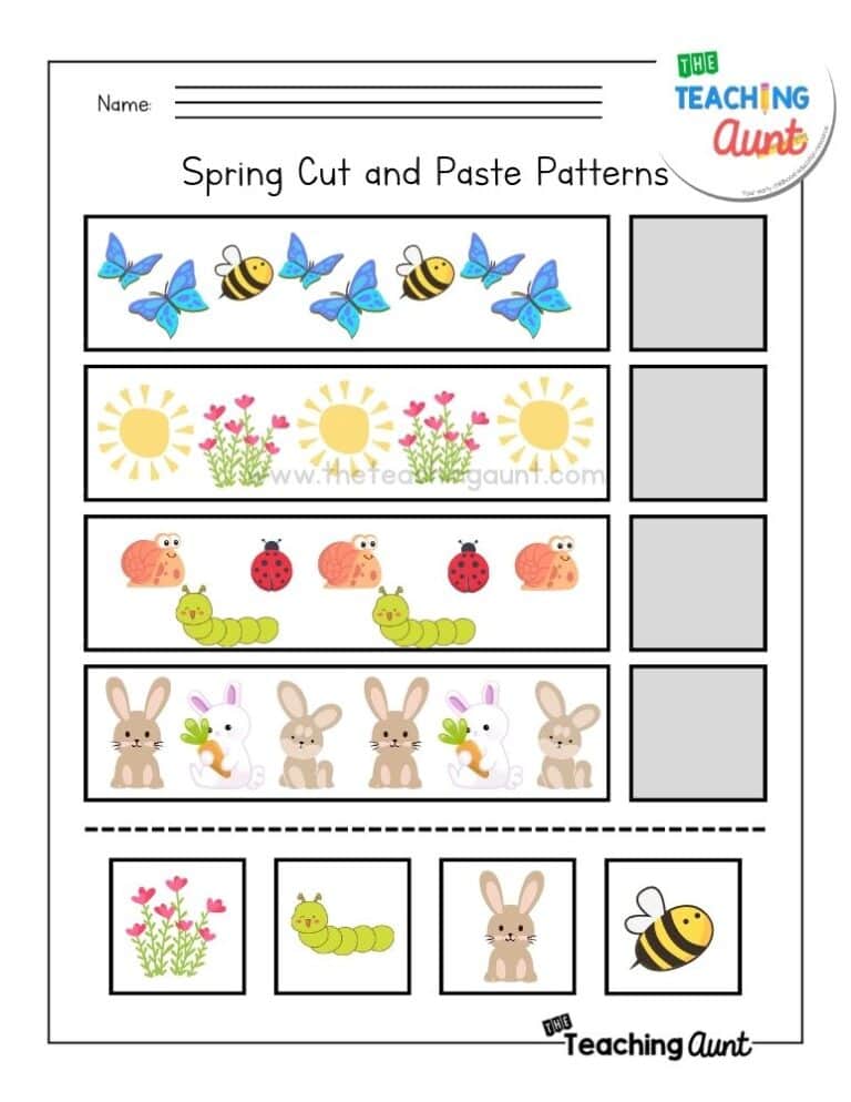 Pattern Worksheets - The Teaching Aunt