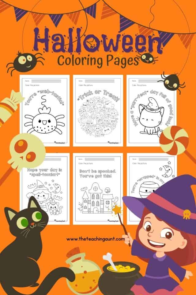 Halloween Coloring Pages - The Teaching Aunt