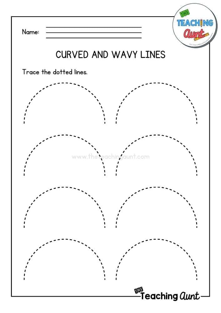 Curved Lines Worksheet 1