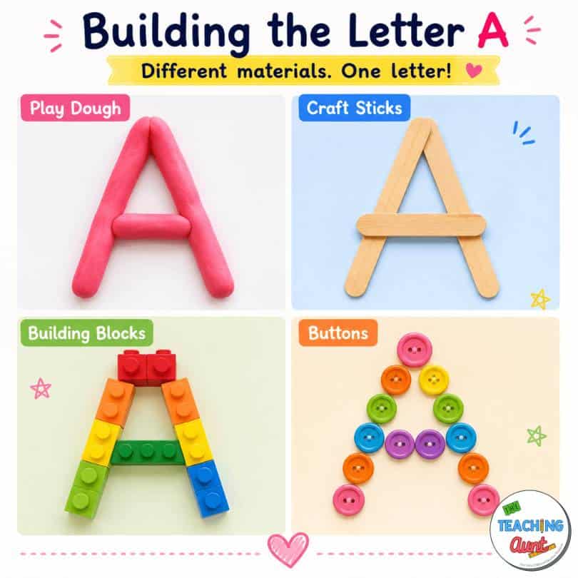 Building the letter A creatively