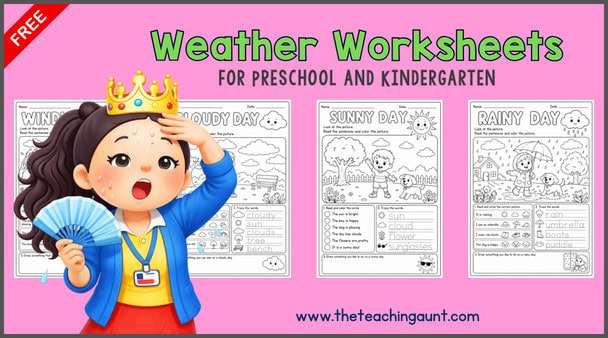 weather worksheets for preschool free printable